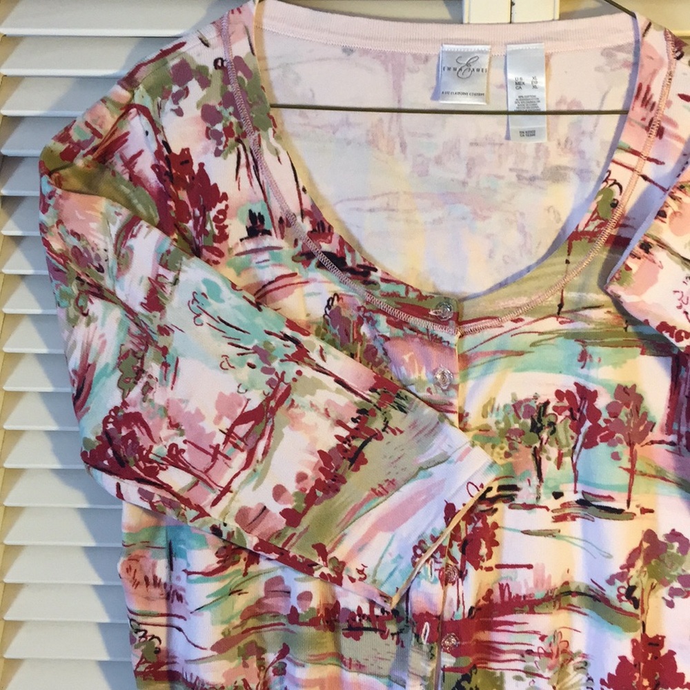 Emma James painterly sweater (a Liz Claiborne Co)